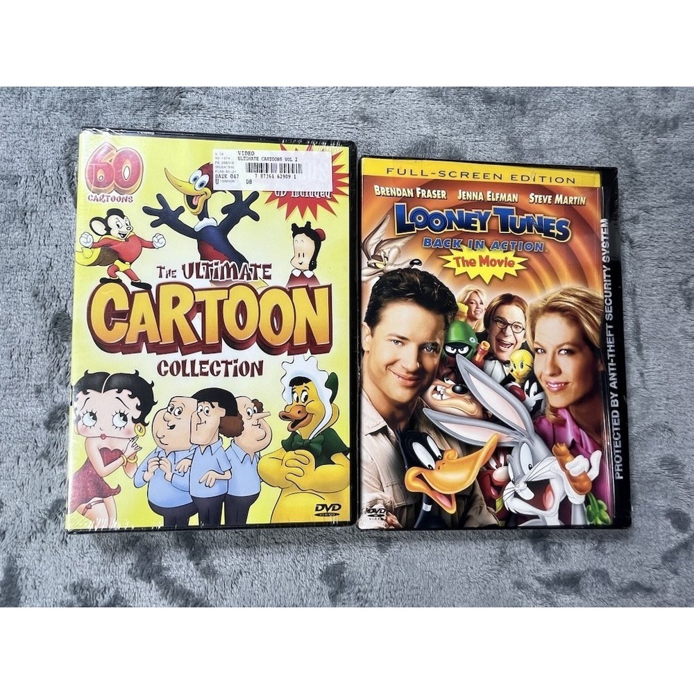 Lot Of 2 Ultimate 60 Cartoon Collection + Back In Action DVD Brand New Sealed